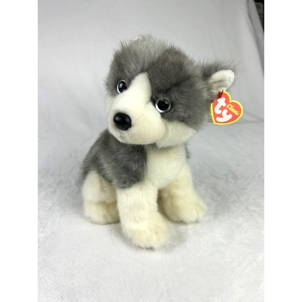 TY Rare Boomtown the Siberian Husky Puppy Plush 10 inch with too & from Tag
